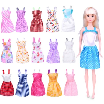 16PCS/Set Haine Papusa Dress Up Costum Rochie Mini Casual, Haine de Moda de Îmbrăcăminte pentru Papusa Barbie Accesorii de Copil Fata de Jucărie