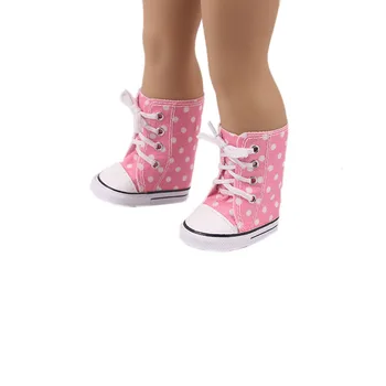 Noi High-Top Pantofi de Panza, Ploaie Pantofi Dantela-up Adecvat de 18 Inch American Păpuși Și 43cm Baby doll Haine, Accesorii, Cadouri