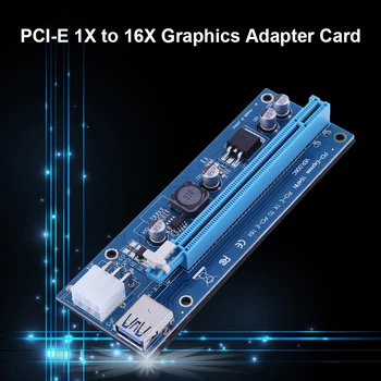PCIe PCI Express 1xTo Riser 16x Bord pentru BTC Miner Bitcoin, Mineritul cu PCI-E 6-Pin de Alimentare Port Minieră Miner