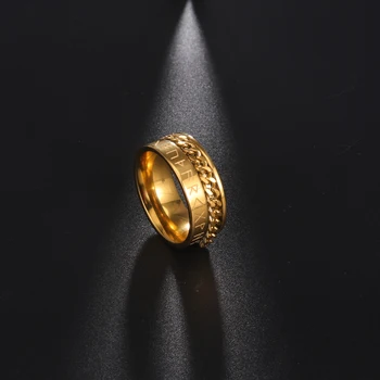 Unift din Oțel Inoxidabil Rune Viking Ring pentru Bărbați Wicca Deget Inelul Amuleta Bijuterii Spinner Lanț Punk Farmece pentru Petrecerea de Nunta Cadou