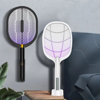 3 ÎN 1 LED Mosquito Killer Lampa 3000V Electric Bug Zapper Insect Killer USB Reîncărcabilă Swatter Zbura Capcana Anti Tantari Muste