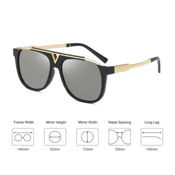 2021 Nouă Bărbați Piața de Moda ochelari de Soare Femei Conducere Retro în aer liber, Top Plat Ochelari de Soare Brand Design Stil Steampunk UV400