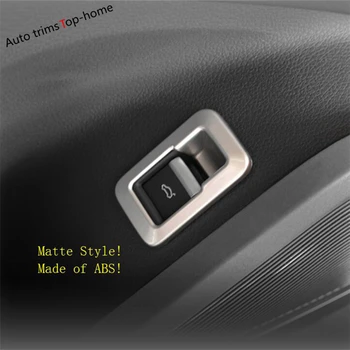 Yimaautotrims Mat / Aspect Fibra De Carbon Interior Pentru Audi Q5 2018 - 2021 Portbagajul Din Spate Hayon Usa Comutator Buton Capac Ornamental