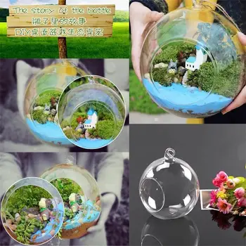 2017 Creative Agățat Bile de Sticlă Vaza de Flori de Ghiveci pentru Plante Terariu Container Birou Acasă Decor Agățat Vaza de Sticla ds99