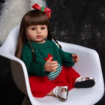 KEIUMI Păpuși Reborn 22 Inch Bonecas Infantil Meninas 55 CM Frumos Bebe Renăscut Silicona Baie Jucărie Pentru Copil Ziua de nastere Cadou