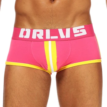 ORLVS Brand Bărbați Chiloți Boxer shorts Backless Fese Bumbac spate deschisă Sexy Bărbați Gay Lenjerie Cureaua cuecas Gay chilotei