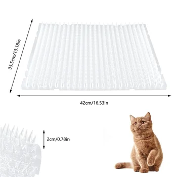 8pcs Cat Scat Ghimpe Mat Plastic Spike Piscină Interioară Anti Caine Pest Descurajare Grădină Respingător Animal Sperietoare Săpat Dop
