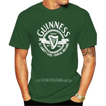 Bărbați Și Guinness Harpă 1759 Gri T-Shirt St Jamer Poarta Dublin Irlanda Mediu