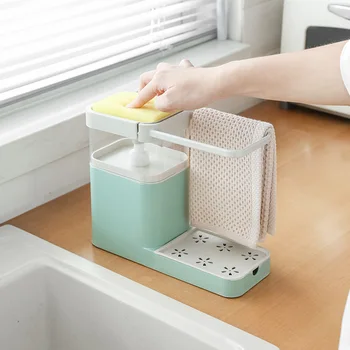 Detergent pentru bucătărie apăsați pompa de rack de bucatarie organizator raft de Bucatarie Rack de Stocare de Presă Dozator de Săpun Organizator accesorii de Bucatarie
