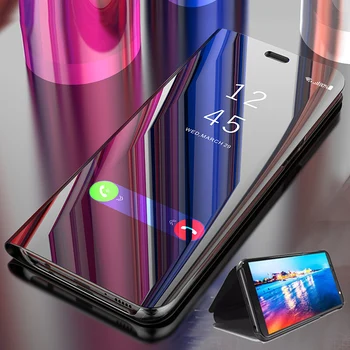 Smart Mirror Caz Flip Pentru Huawei P Inteligente Z Plus Y5 Y6 Y7 Y9 2019 Capacul de Pe Huawei Y6 Y7 Prim-Y9 2018 Nova 2i 3 3i 5 5T 5i Pro