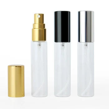 100 Buc/Lot 10ml Aluminiu Sticla de Parfum Spray Pulverizator de Ceata Fina Gol Transprant Sticlă de Călătorie Sticle