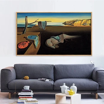 Persistența Memoriei Ceasuri Ireal Panza Pictura lui Salvador Dali Printuri si Postere de Arta de Perete Poza pentru Living Decorul Camerei