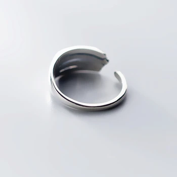 Design Autentic Argint 925 Deschidere Inele Degetele Mâinii Forma de Inel pentru Barbati Femei Petrecere de Dans Contractate de Bijuterii