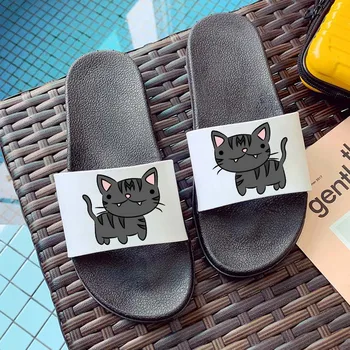 Femeile Sandalias Moda Pisica Model Animal Casa de Vară de Pantofi pentru Femeie Interioară, Baie Doamnelor Diapozitive, Flip-Flops Pantofi de Plaja 2021