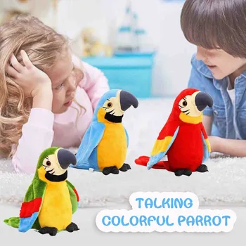 1 buc Electric Vorbesc Papagal de Companie Jucărie de Pluș să Învețe Să Vorbească Record de Învățământ Animal Papagal Copii Jucărie de Pluș Cadou de Ziua de nastere