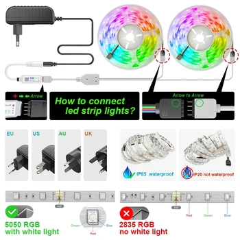 Bluetooth Led Strip Lumina RGB 12V SMD5050/2835 Lumini Led Pentru Camera de zi de Decorare Dormitor Lumini Decor Benzi cu Led-uri de Iluminat