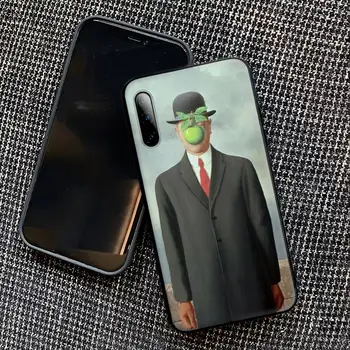 Rene Magritte Silicon Negru Telefon Mobil Acoperă Pentru Samsung Galaxy S9 S10 S20 S21 S30 Plus Ultra S10e S7 S8 Caz