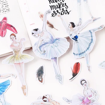 14pcs fata de Balet Scrapbooking epocă Autocolante Decorative Autocolant DIY Meșteșug Albume Foto