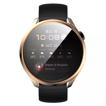 TPU Coajă Moale Pahar Plin cu Ecran Protector Cadru Caz Pentru Huawei Watch 3/3 Pro 48/46mm Smartwatch 3pro Bara de protecție de Protecție Acoperă
