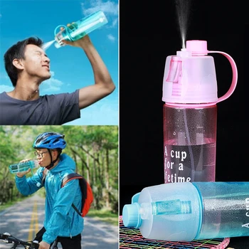 FIERBINTE 600ML Scrub Sport Sticla de Apa Portabil din material Plastic Spray Sticla Leakproof de Călătorie Cana Bomboane de Culoare Sală de Camping Cană