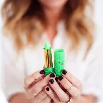 6pcs/cutie Verde Inchis Magic Spotting Luciu de Lungă Durată creion de Buze Fluture Schimbare de Culoare Ruj Cosmetice Machiaj Buze Luciu