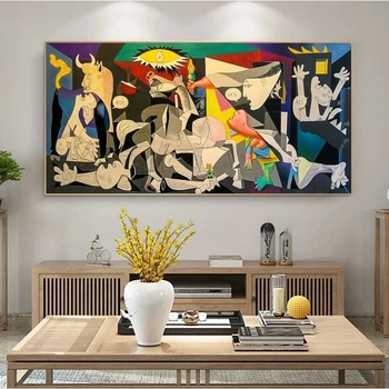 Guernica De Picasso Panza, Picturi Celebre Reproduceri, Postere si Printuri Cuadros de Arta de Perete de Imagine pentru Camera de zi Decor Acasă