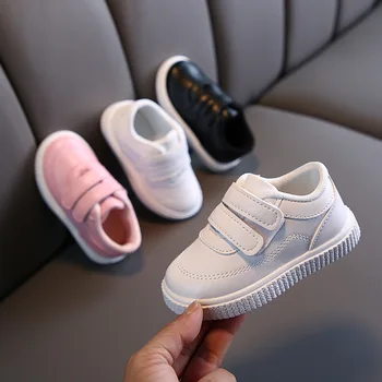 Noua Moda De Înaltă Calitate Băieți Alb Sneaker Toddler Copii Plat Pantofi Casual Copii Copii Copii Pantofi De Fata Copilul Pantofi De Funcționare