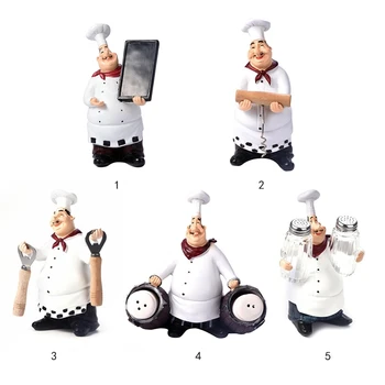 Retro Chef De Model Ornamente Rasina De Artizanat Mini Chef Figurine Alb Pălărie Bucătar Bucătărie Acasă Restaurant, Bar De Cafea Decor