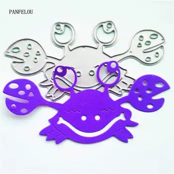 PANFELOU Crabi față zâmbitoare hârtie mor de tăiere moare metal craft, Scrapbooking/DIY Paști nunta Relief mucegai carduri