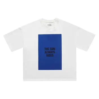 2021 Noi Tricouri Supradimensionate Brand de Moda Scrisoare de Imprimare Tees Bumbac cu Maneci Scurte T-shirt de Vara Femei Barbati Topuri