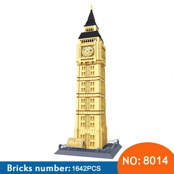 Wange 8014 1642pcs Londra Big Ben Lume Constructii Blocuri Creative Arhitectura Cadou Jucarii Copii Pentru Copii
