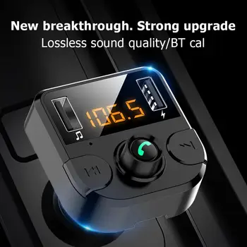 BT36B 3.1 UN Încărcător USB Wireless Hands-free Portocaliu Ecran cu LED-uri Zgomot Tensiunea Bateriei Detectarea Bluetooth MP3 Player 82X47X46mm