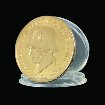 5PCS 1939 al doilea RĂZBOI mondial Deutsche Soldat Militar Kompanie Aufklarungsabteilung 4 Panzerdiv Provocare Monedă de Aur Pacea Lumii