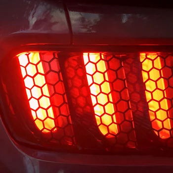 6Pcs/set Fagure de miere în Formă de Autocolante Capac Spate Masina Coada de Lumină Acoperă Decor pentru Ford Mustang Auto-styling