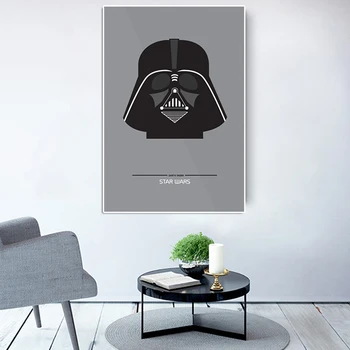 Rezumat Film Star Wars De Postere Și De Imprimare De Desene Animate Disney Minimalist Darth Vader Panza Pictura Arta De Perete Camera De Zi Decor Acasă