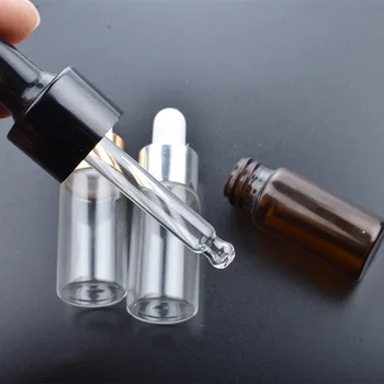 50pcs 10ml Gol Dropper Sticla Chihlimbar esențiale Sticlă de ulei Aromoterapie Maro Lichid Drop pentru masaj Pipeta Sticle Returnabile