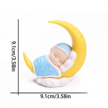Micro-vezi Luna Capacul Quilt Dormit pentru Copii, lucrate Manual Drăguț Tort Decoratiuni Consumabile pentru Copii Ziua de nastere Decoratiuni