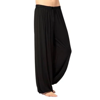 Pantaloni de Yoga Men\'s Casual Culoare Solidă Pantaloni Largi Belly Dance Yoga Pantaloni Harem Pantaloni de trening Trendy Liber de Dans Îmbrăcăminte