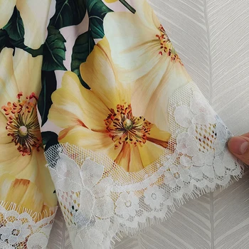 VGH Imprimare Florale Rochie Eleganta Pentru Femei V-Gât cu Maneci Scurte Talie Mare Mozaic din Dantela Casual, Maxi Rochii de Moda de sex Feminin de Vară