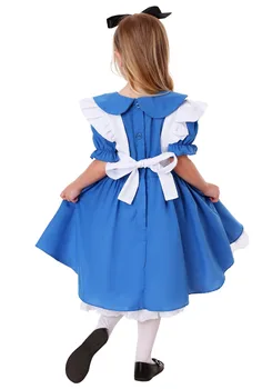 Halloween Femeile Adulte, Copii Anime Alice În Țara Minunilor Albastru Party Dress Up Alice Menajera Lolita Cosplay Costum De Haine Set