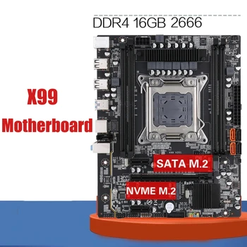 X99 Desktop Kit Placa de baza 2011-3 Pin Xeon E5 2678 V3 V4 LGA 2011-3 CPU 2 buc X 8GB16GB suportă modulele de Memorie DDR4 2666MHz