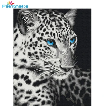 Paintmake Animal DIY Vopsea De Numere Pentru Copii Adult Digital Pictura in Ulei Pe Panza Leopard Decorațiuni interioare picturi