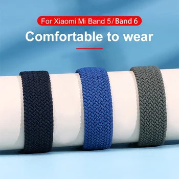 Pentru Xiaomi Mi Band 5 6 Nailon Curea Bratara Bratara Sport Respirabil Bratara Pentru Xiami Xaomi Band6 Band5 De Înlocuire Curea