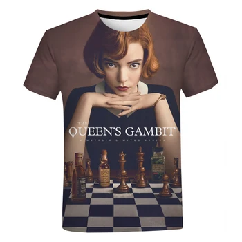 3D tricou Bărbați Vară Hip Hop Graphic Short Sleeve Printed Tee Queen ' s Gambit Filme Femei T Shirt