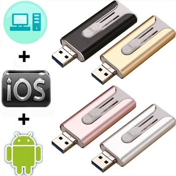 256gb USB Flash Drive USB Pendrive pentru iPhone Xs Max X 8 7 6 iPad 16/32/64/128 GB Memory Stick IOS Cheie USB Pen drive usb 3.0