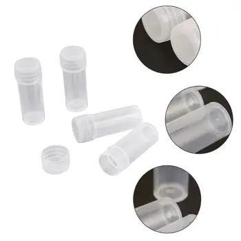 50 Buc Plastic 5 ml Probă de Sticla Butoi Mic Tub de Testare Flacoane de Lichid Translucid Pulbere Capsulă Mini Container Dozator