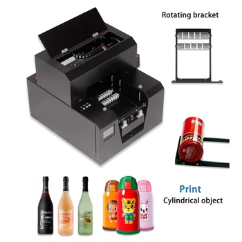 Sporit cu role imprimanta UV cilindru plat două-in-one pentru fotografie tricou cutie-cadou card pline de culoare de imprimare A4 portabil mic