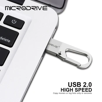 Super mini 16GB 32GB 64GB 128GB pendrive metal unitate flash USB pen drive USB2.0 impermeabil argint u disc memoria cel stick usb