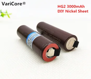 Varicore 1buc .. Noi Hg2 18650 3000 mAh baterii 18650hg2 3.6 V de descărcare de gestiune 20A, 30A. dedicat baterie + DIY Nichel