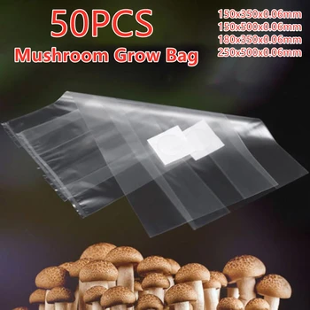 4 Dimensiuni de 50 Buc PVC spori de Ciuperci Cresc Punga de Substrat Înaltă Temp Pre Sigilabil Grădină Consumabile Pentru Ciuperci Ciuperca Crește Saci